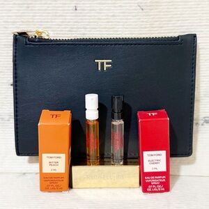 Tom Ford Beauty Bundle • Small Zippered Pouch & 2 Tom Ford Scent Samples